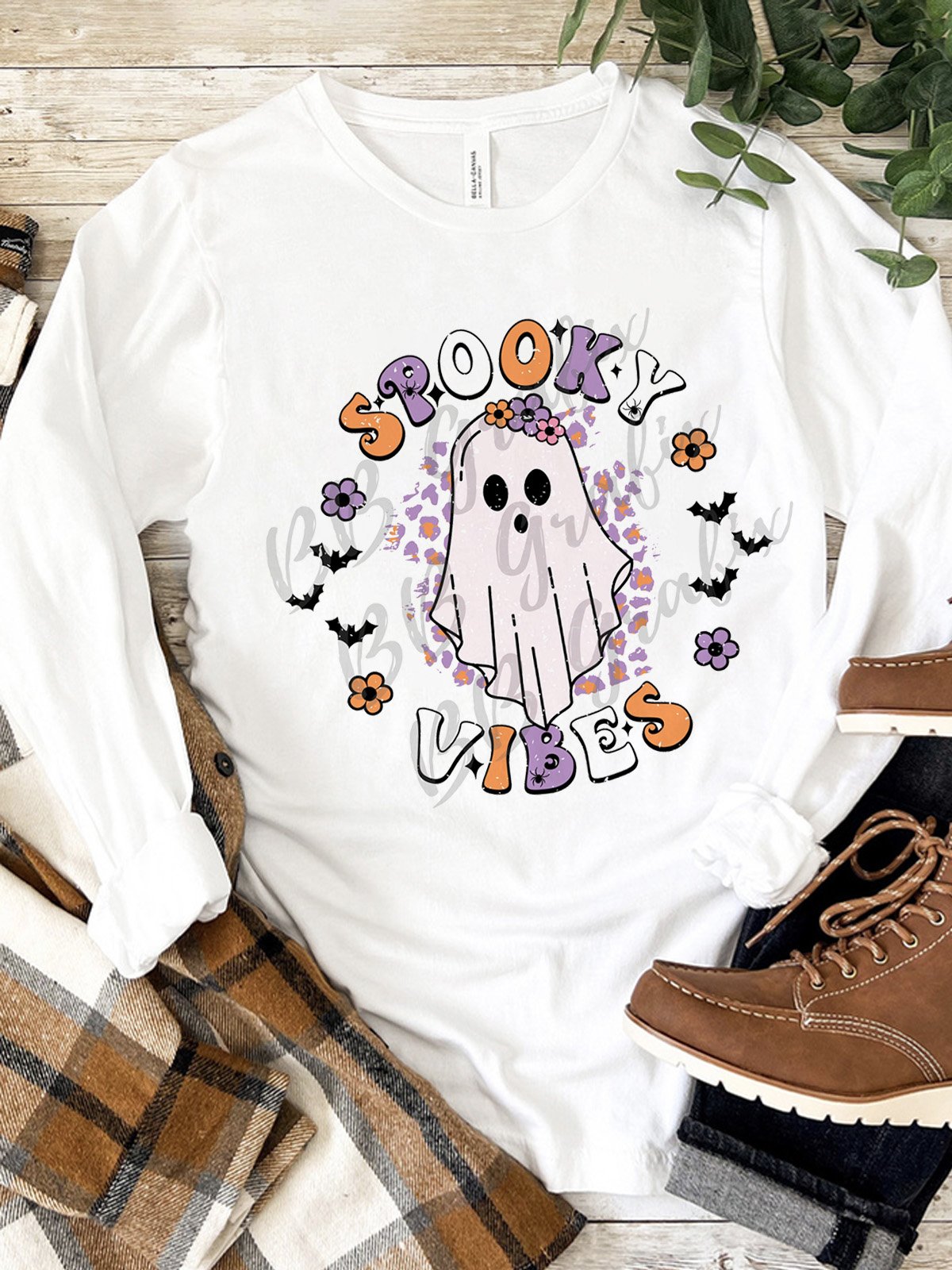 Digital Png File Spooky Vibes Retro Halloween witch Halloween T-Shirt