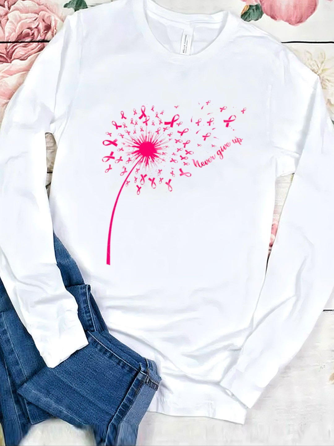 Never Giver Up Breast Cancer T-Shirt